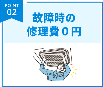 故障時の修理費0円